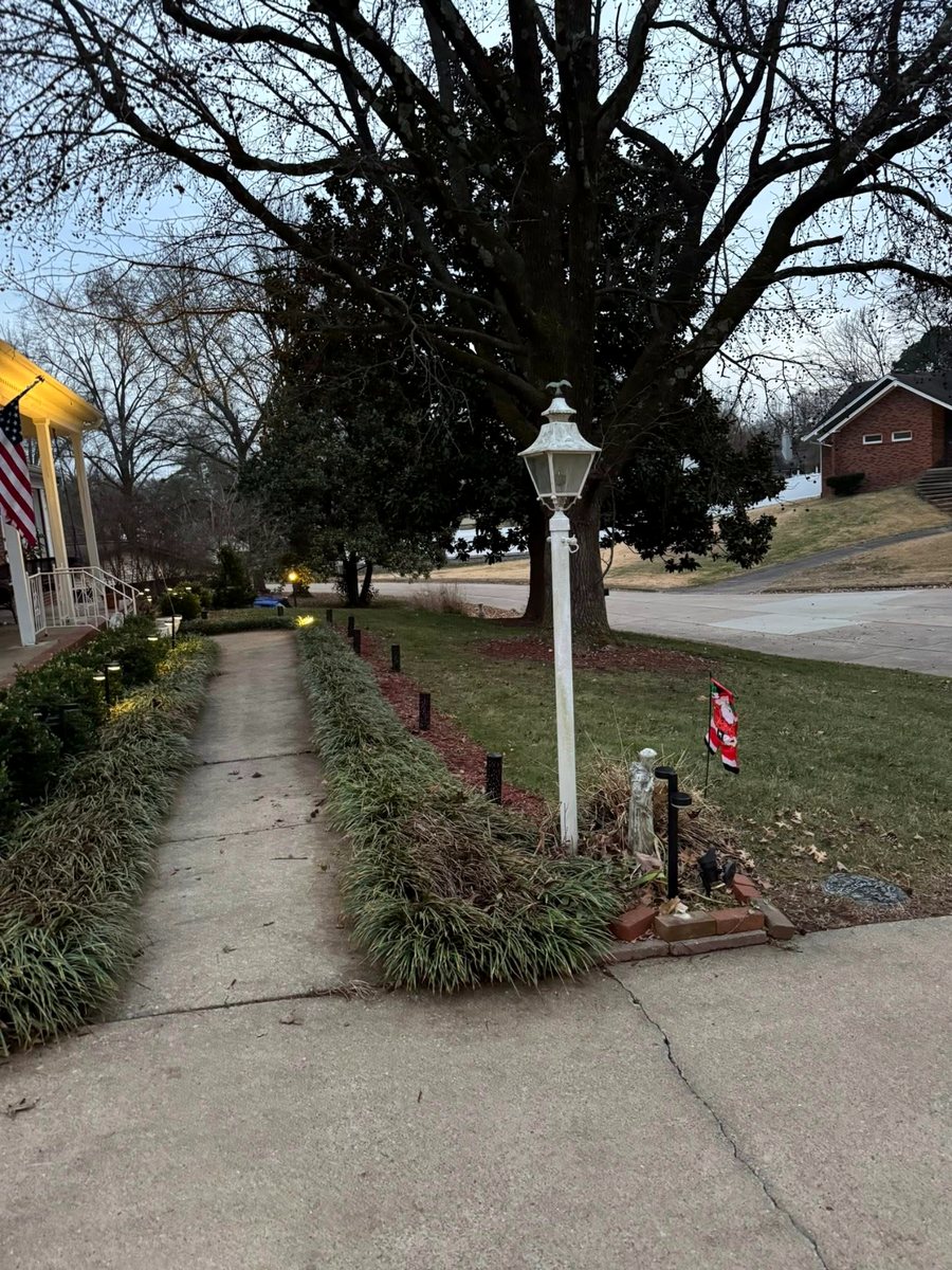 Front walk, leaf clearance &mdash; after
